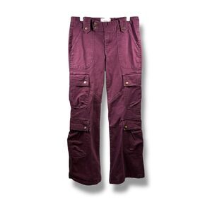 BDG Urban Outfitters Ali Flare Cargo in Burgundy Size 2